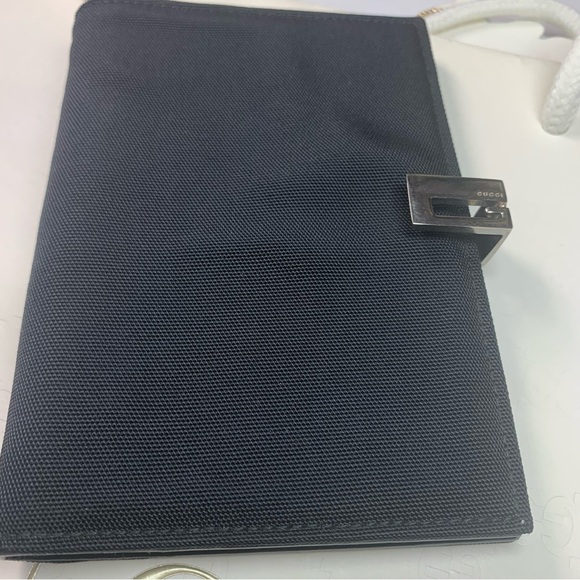Gucci Black Fabric Wallet with Metal Clasp Agenda Cover - Picture 3 of 10